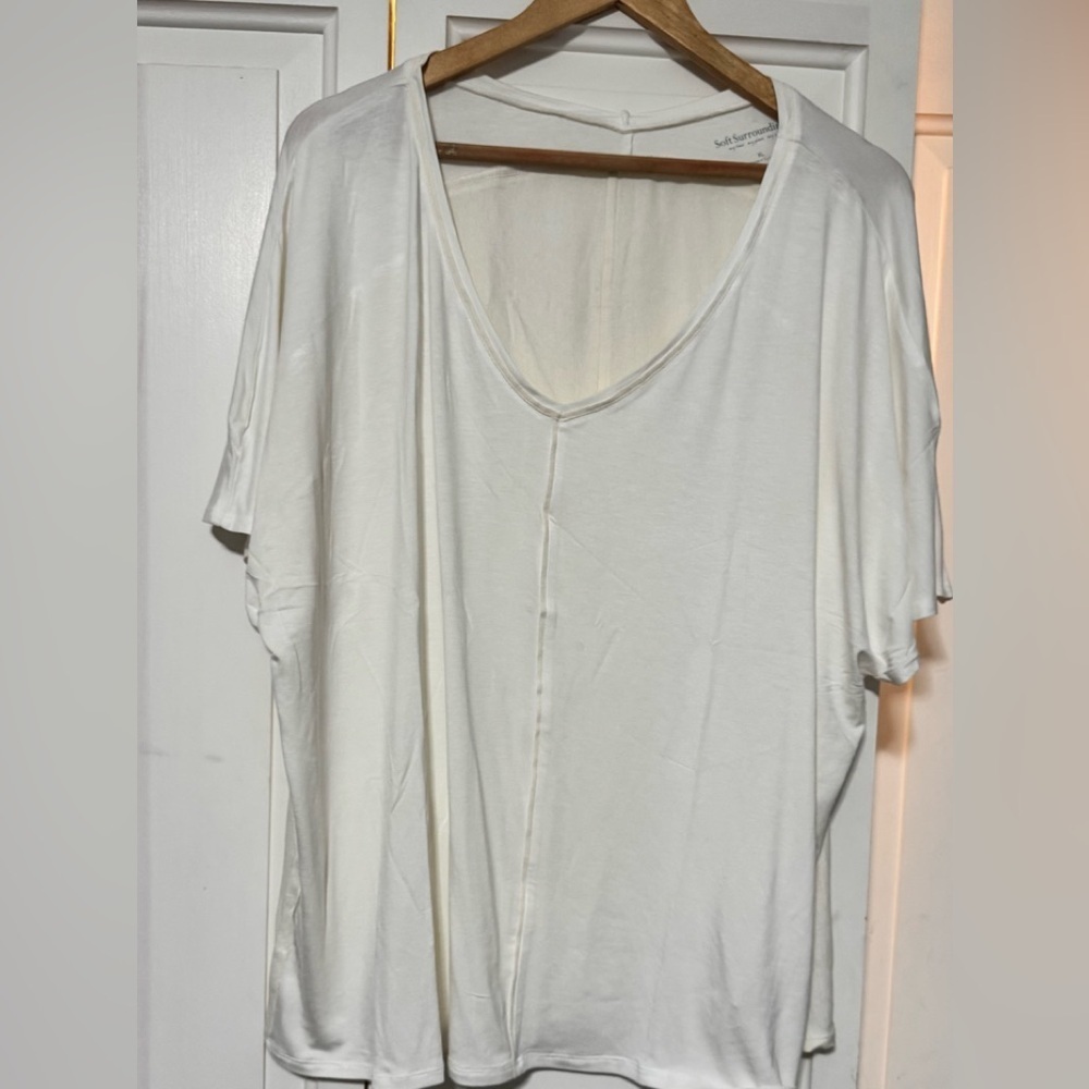 Soft Surroundings cream/white blouse in XL